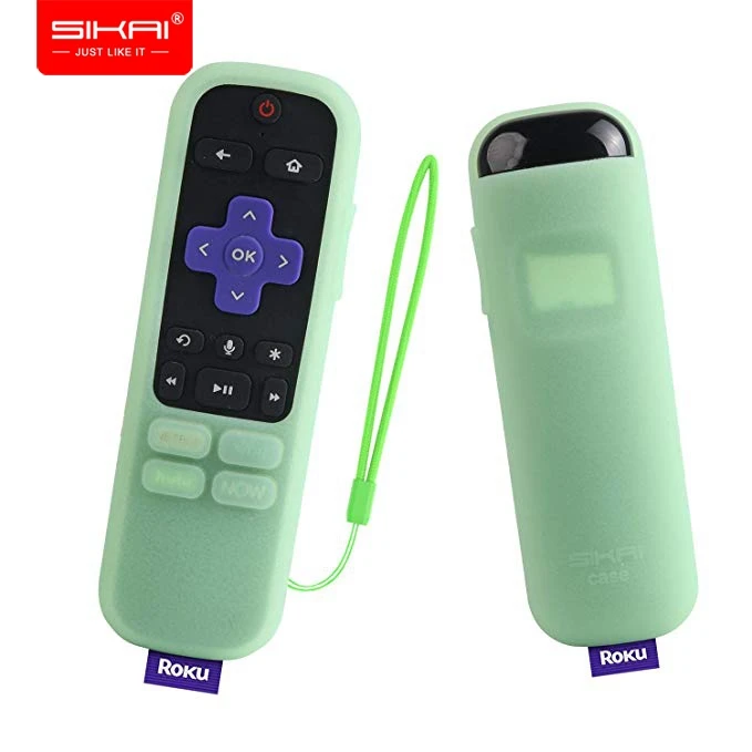 

SIKAI Silicone Remote Cover for Roku Streaming Stick+ Plus 3800R 3810R TV Remote Case, Black,red,blue,fluorescent blue,fluorescent green,