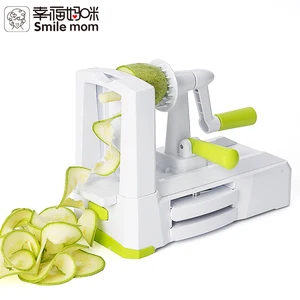 Image of Smile mom Quickly and Easily Disassembled 5 Blade Vegetable Spiralizer Handheld Kitchen Tools
