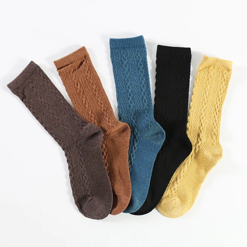 

Fashion Winter Warm Fancy Wholesale Crew Women Thick Wool Socks, Black.brown,dark blue,golden,caramel
