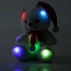 New Valentine Gift 30cm Stuffed Animal Soft Toy Plush Night Light Up Plush White Teddy Bear Led