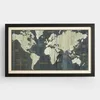 Large Size World Map Solid Wood Frame With Black Painted Wooden Poster Hanger Frame For Wall Art Decoration