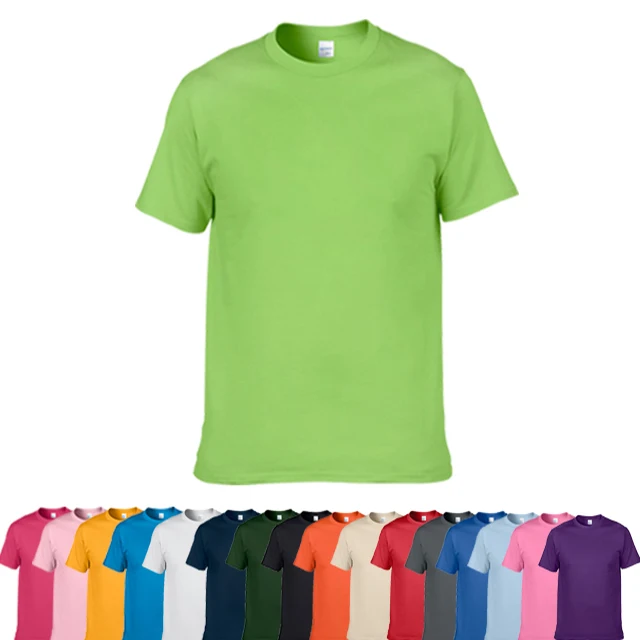 Blank O-neck White T-shirt Top Quality Sport Gym 100% Cotton for Man Casual Woven Short Blank Tshirts Regular Fit Knitted