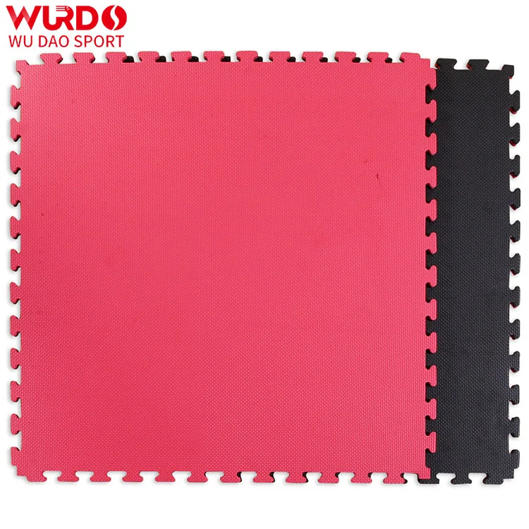 

Reversible wushu mat jiu jitsu mats tatami for judo in red black color, Red;blue;yellow;black;grey;any color is available