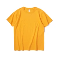 

2019 Wholesale heavy weight t-shir Men's Custom 100% Cotton Blank Printable t-shirt Plain Round Neck Short Sleeve Basic t-shirt
