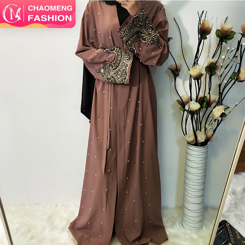 

1684-2# Long maxi dress embroidered abaya muslim dresses modest 2019 turkish clothes, As show