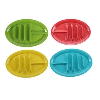 

Best Seller Custom Logo Design Food Tray Plastic Melamine Biscuit Taco Holder Plate For Mexican