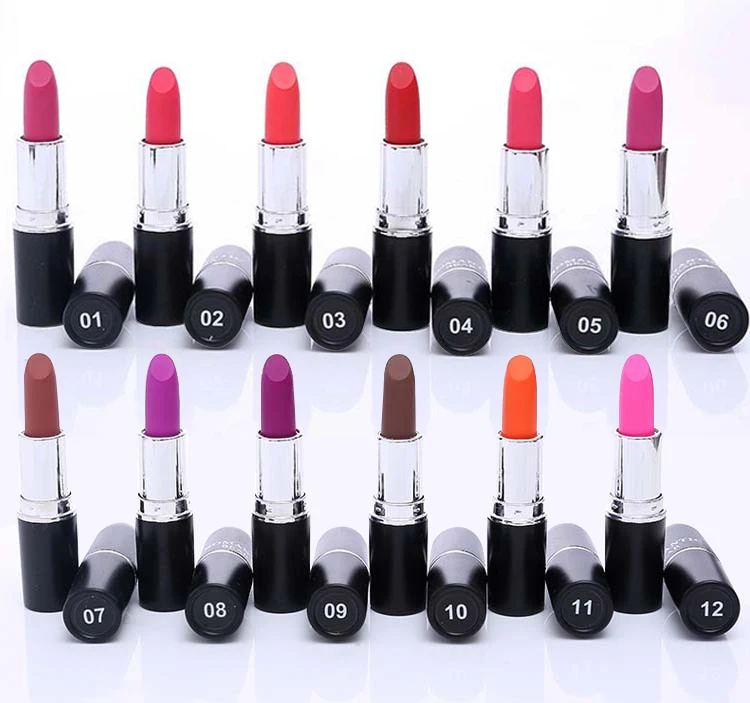 

Ready to ship Nice quality 12 colors Matte Lipstick Romantic bear long lasting Matte Lipstick