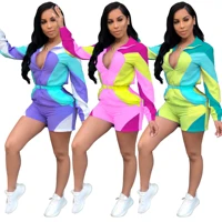 

2019 hot selling OB4060 Wholesale new fashion patch short women jumpsuit