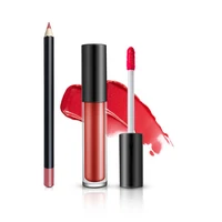 

Hot sale waterproof makeup matte liquid lipstick set lip liner with private label