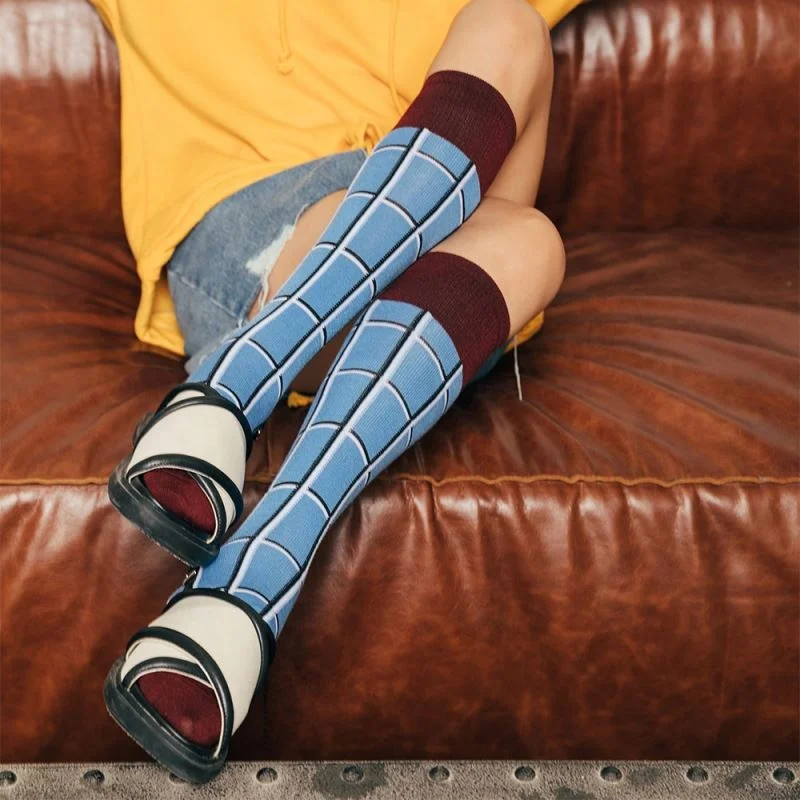 

Amazon Wholesale Woman Fashion Paid Colorful Pure Cotton Knee Socks, Picture