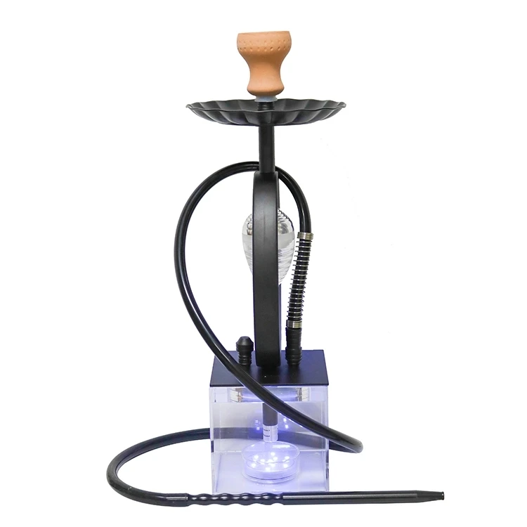 

narguile wholesale hookah led shisha best quality square modern hookah shisha hoka shisha acrylic hookah chicha, 1 color