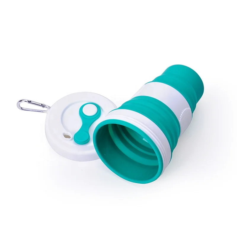 

Customizable logo design foldable espresso travel silicone folding coffee cup, Green;orange;grey;blue;fruit green and customized
