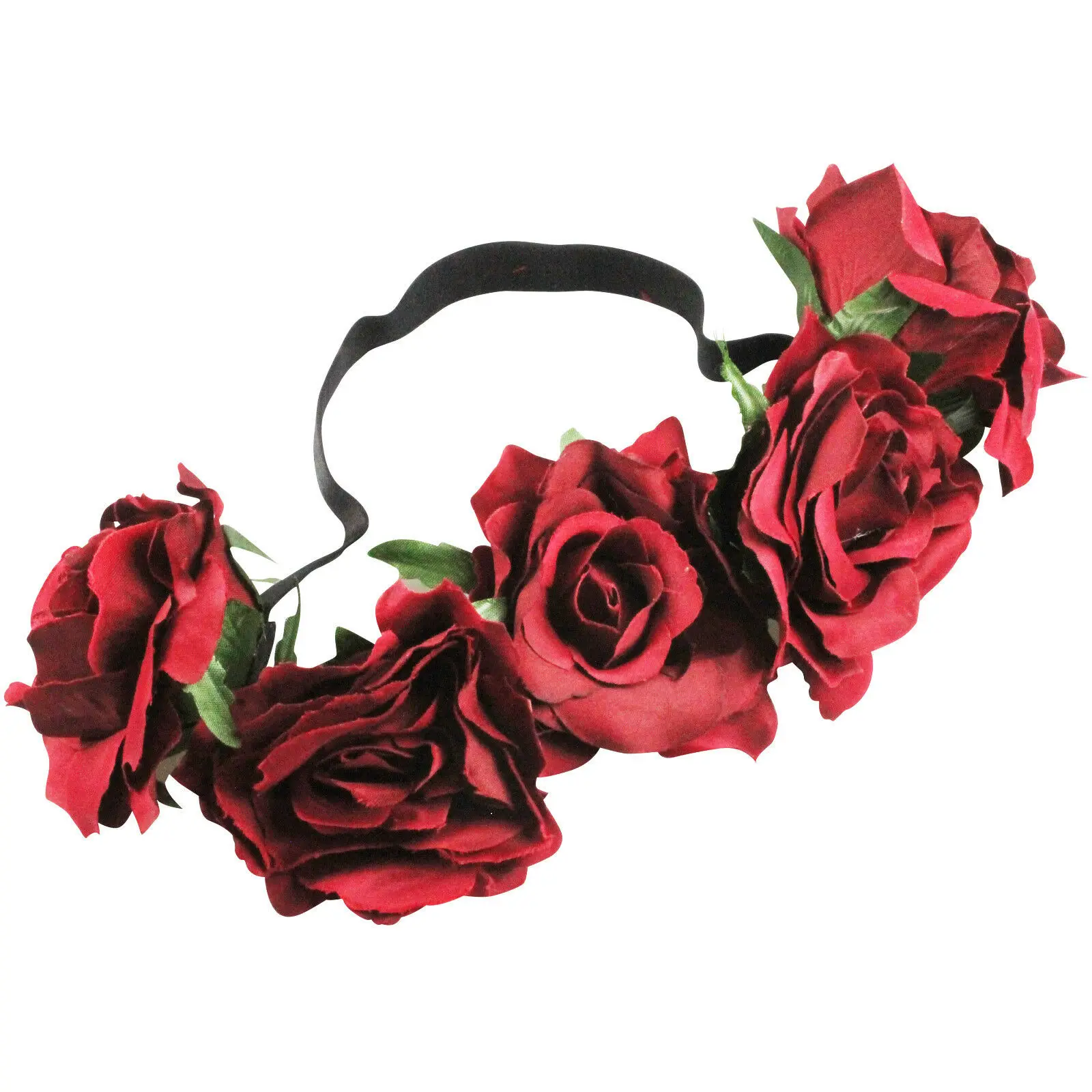 black and red flower crown