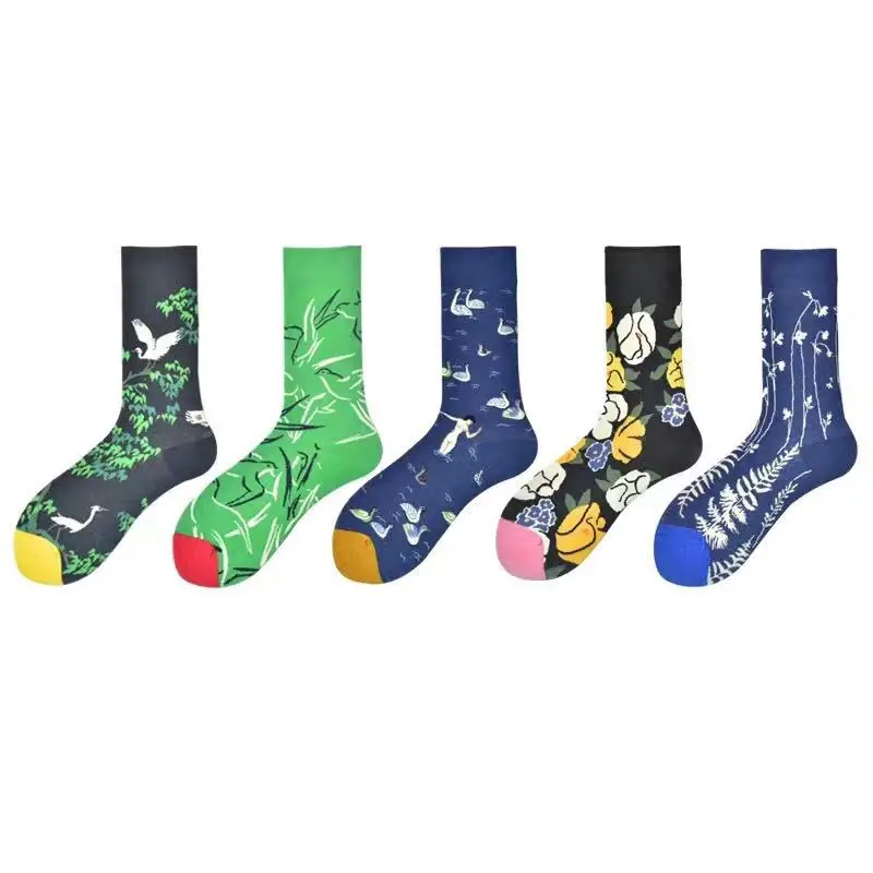 

New happy cotton socks abstract stockings couple socks wholesale