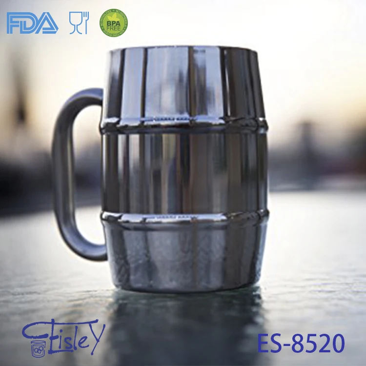 
insulated 18oz thermal promotion souvenir double walled cold beer mug 