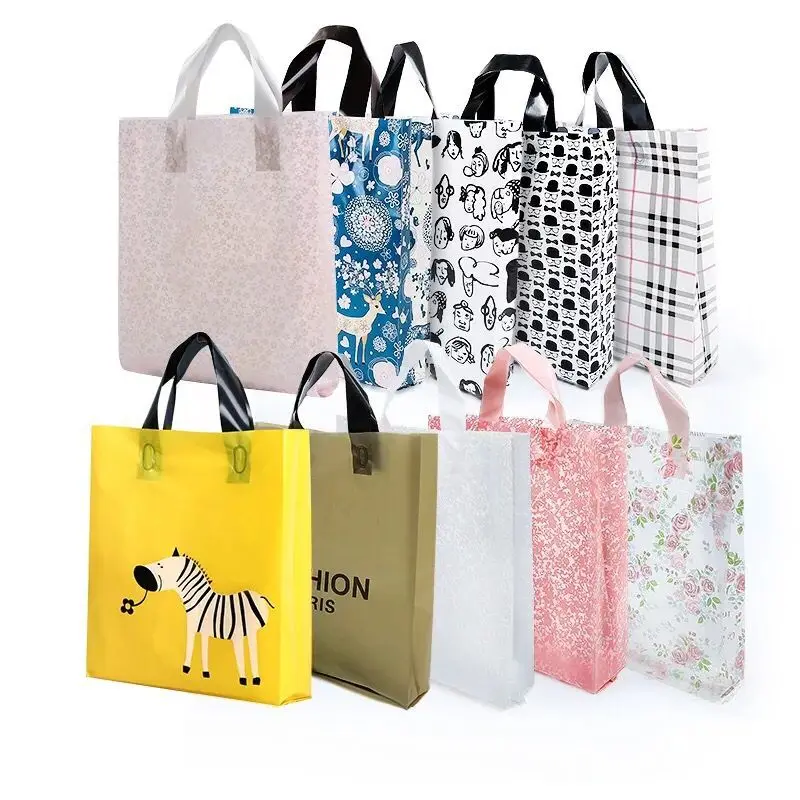 

Cheap Custom Loop Handle Plastic Shopping Bag