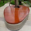 Outdoor solid wood chair water drop shape size customized