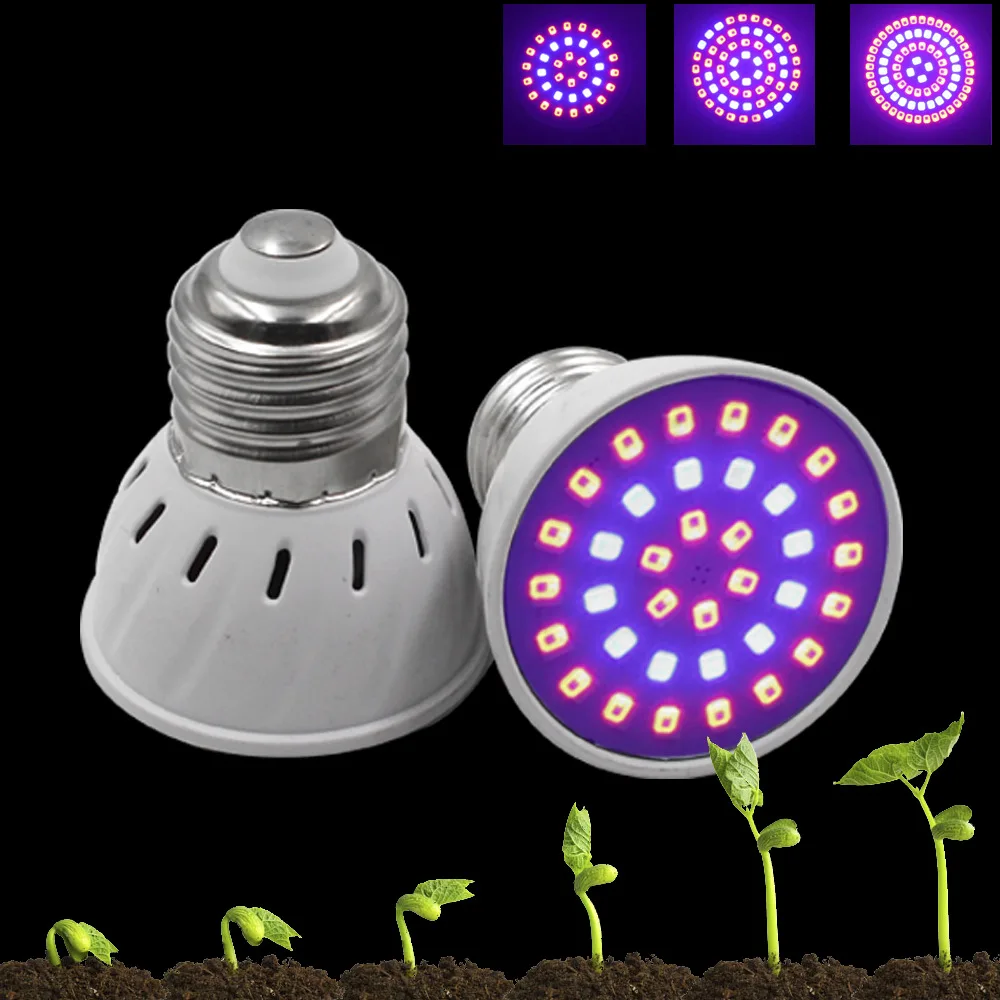 
LED Plant Growing Lamp 110V/220V Full Spectrum E27 E26 LED Grow Light Indoor Plant Bulb For Hydroponics Grow Tent Lighting Bulbs 