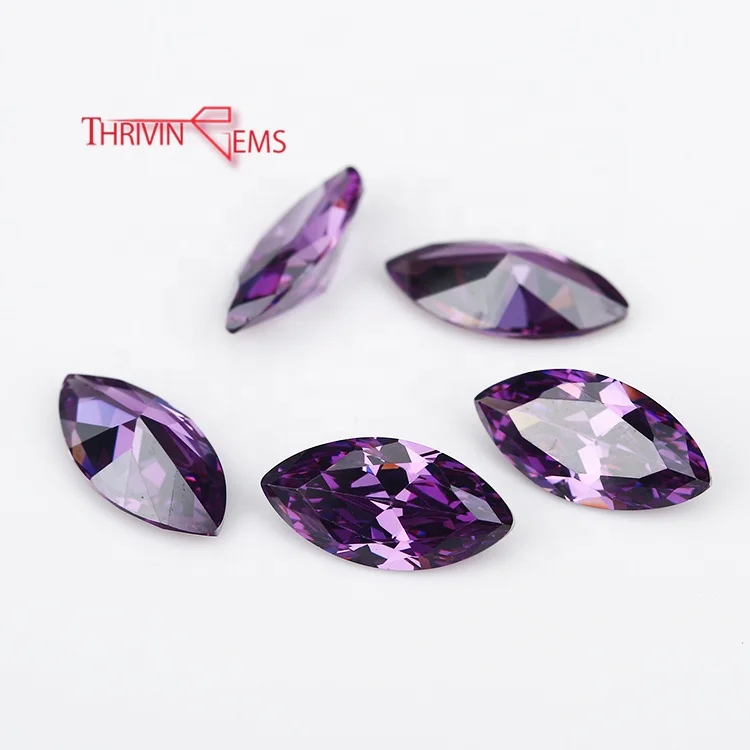 

Thriving Gems Newly Fashion Marquise Cut Cubic Zirconia Amethyst Stone Price Per Carat