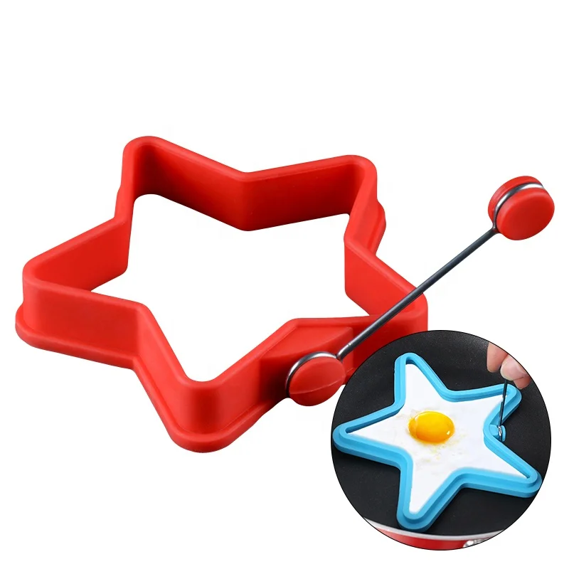 

Non-stick Star Shaped Omelette Maker Breakfast Silicone Pancake Molds, As picture or as your request