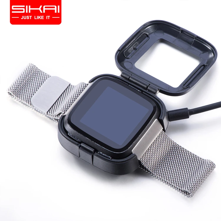 

SIKAI Watch Charging Dock For Fitbit Versa Wireless Charger For Watch, Black