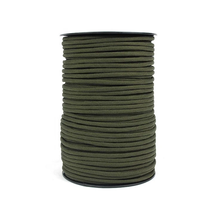 

Wholesale 4mm Braid Polyester Black Army Cord Nylon 1000ft Spool 550 Parachute Cord, More than 200 colors
