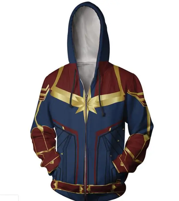 

ecowalson Unisex 3D zip up Captain Fashion Cosplay Hoodie Jacket Costume