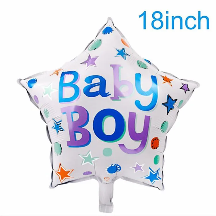 
5pcs/set 1st Birthday Baby Girl Baby Boy Foil Birthday Balloons 18inch Party Decoration for Baby Shower 