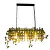 Customize Factory Price Decorative Intertek Metal Square Cage iron Hanging Pendant Light For Gallery