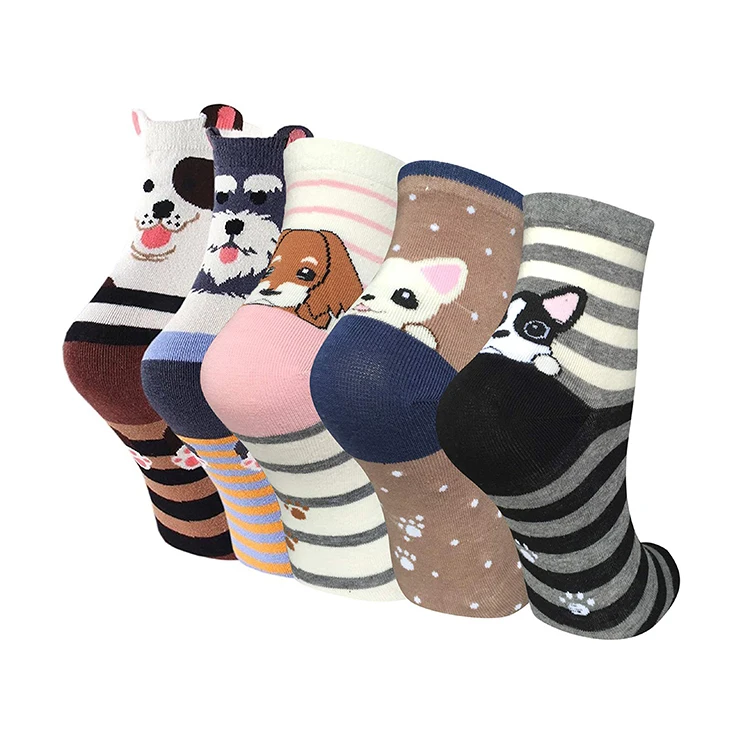 

High quality comfortable breathable 100% cotton low MOQ animal style high quality animal wholesale custom socks