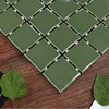 Green high glazed ceramic porcelain dot mounted mosaic tile