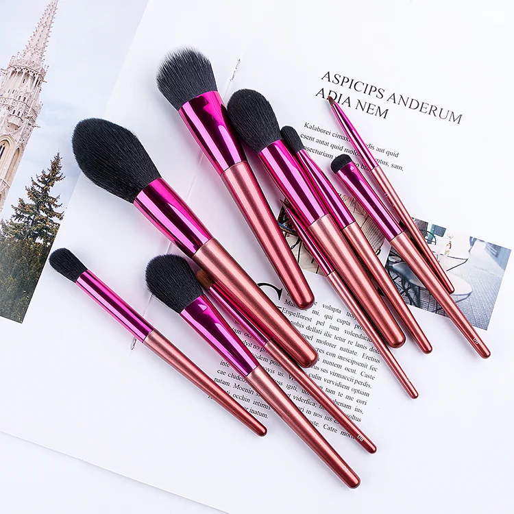 

Private Label Brush Set Cosmetic 10PCS Professional Foundation Eye Face Make up Brushes Set