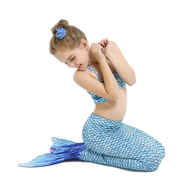 

Girls Swimsuit Mermaid Tails for Swimming Princess Bathing Suit Bikini Set, As pic
