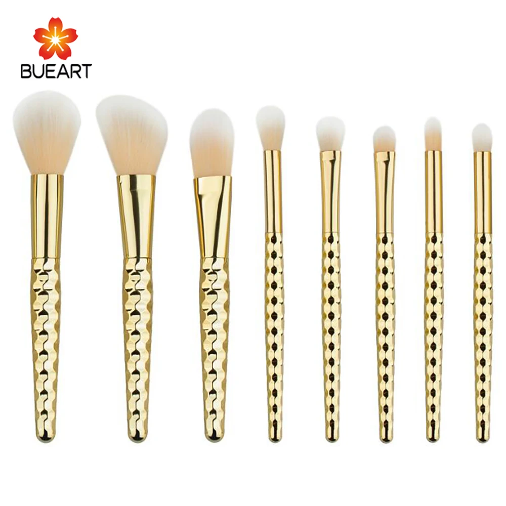 

2018year 8pcs New Style cosmetic brush Golden Makeup Brush honeycomb makeup brush