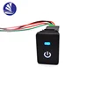 12V Car Light On-off Push Switch Button Blue LED with Wires For vehicle