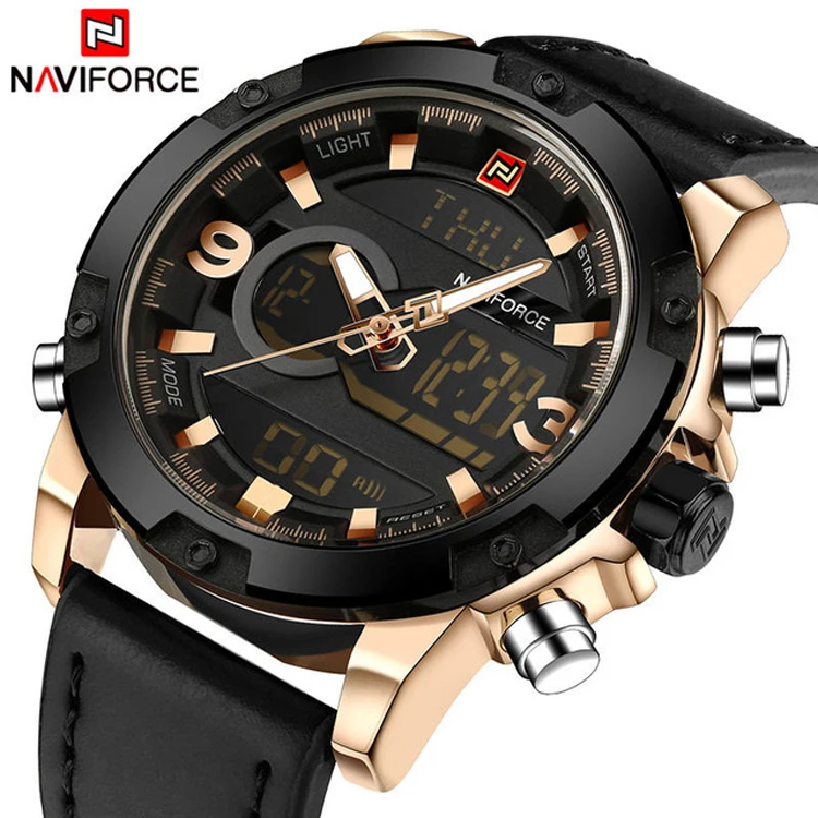 

NAVIFORCE 9097 Top Luxury Brand NAVIFORCE Men Sport Watches Men's Quartz LED Analog Clock Man Military Waterproof Wrist Watch