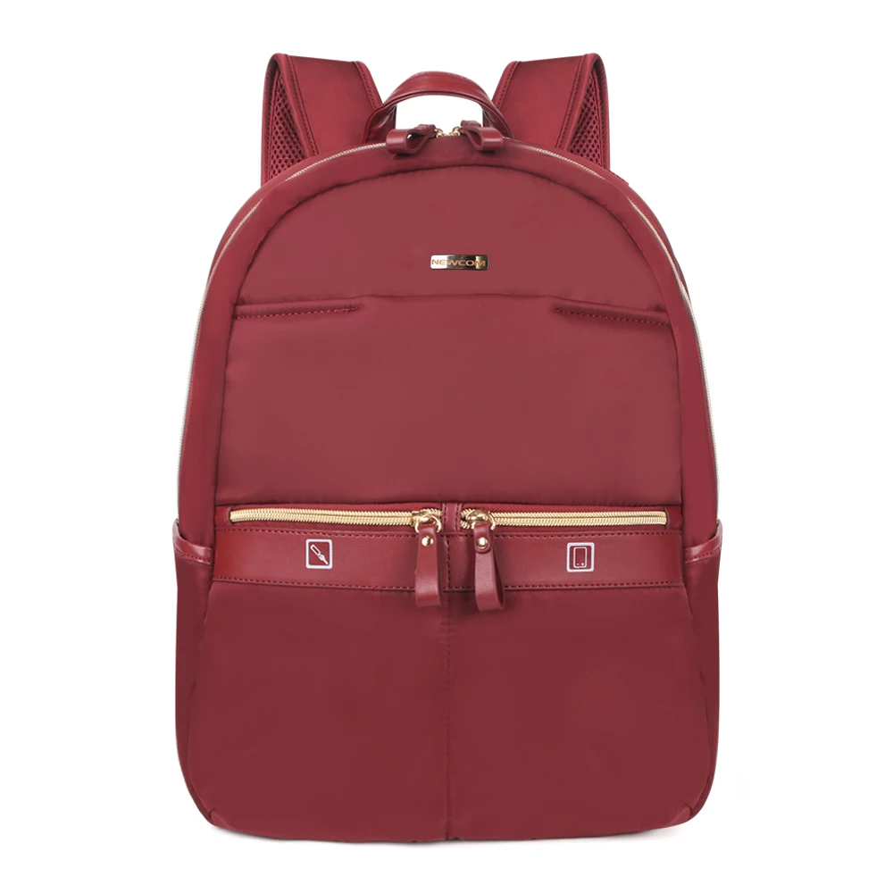 

Newcom wholesale fashion Polyester women laptop backpack school backpack bag, Red