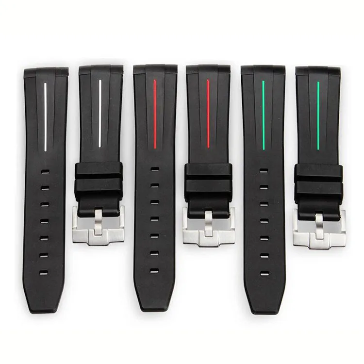 

High Quality Silicone Strap Rubber Better For Mechanical Automatic Sport Watch Band