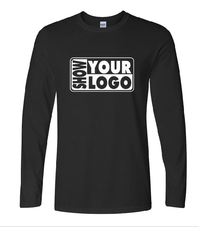 

Free shipping custom screen print your logo 100% cotton long sleeve t shirt