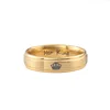 Engrave custom stainless steel Her king His Queen crown couple men's gold wedding ring
