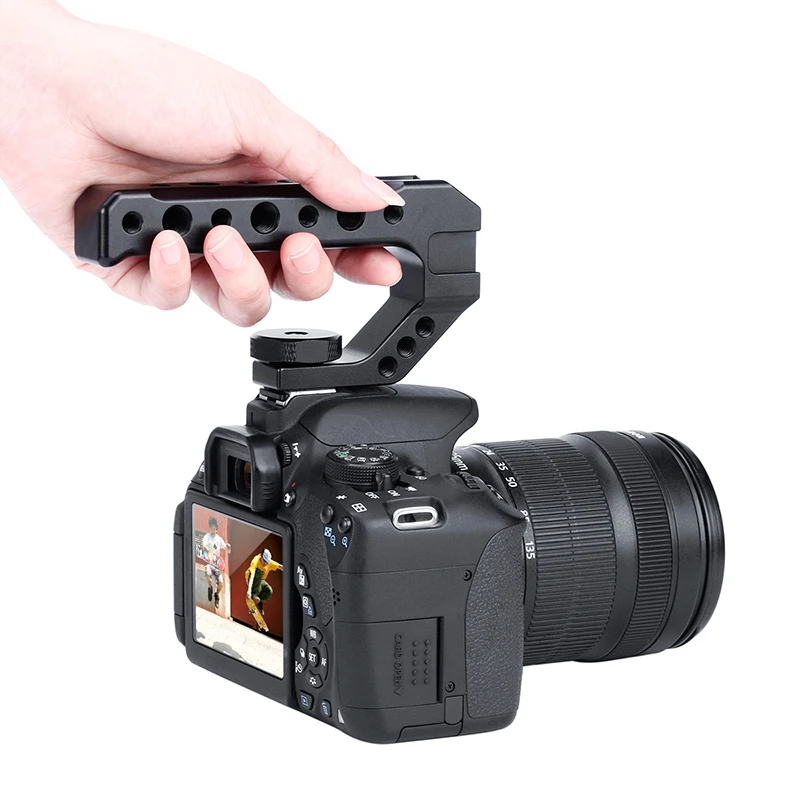 

UURig R005 Cold Shoe Video Top Hand Grip Stabilizing Grip Cheese Handle for Canon Nikon DSLR Camera Camcorder