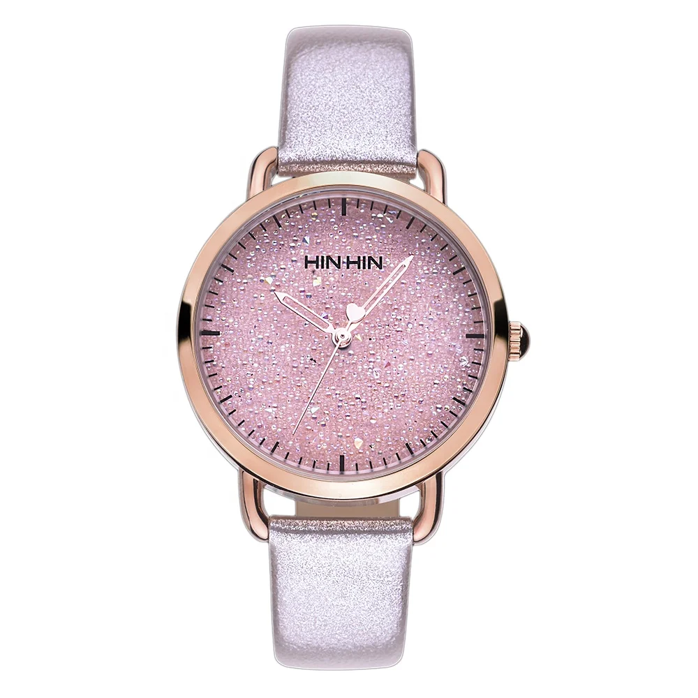 

Beautiful starry crystal diamond ladies watch pink , woman casual watch, Multi color avaliable