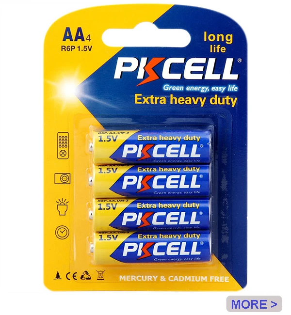 Shenzhen Pkcell R6p Aa Sum3 1.5v Zinc Carbon Dry Cell Battery For
