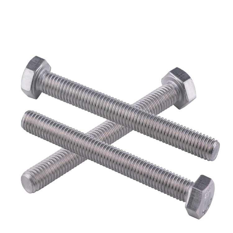 
Hot sale 18-8 stainless steel hex bolts with half thread 