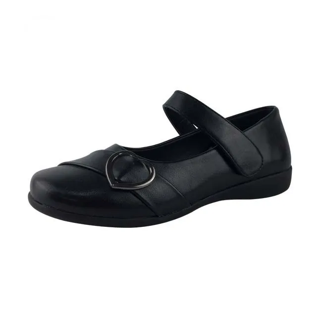 

Greatshoe latest design hot wholesale flat kids style black girl school shoes