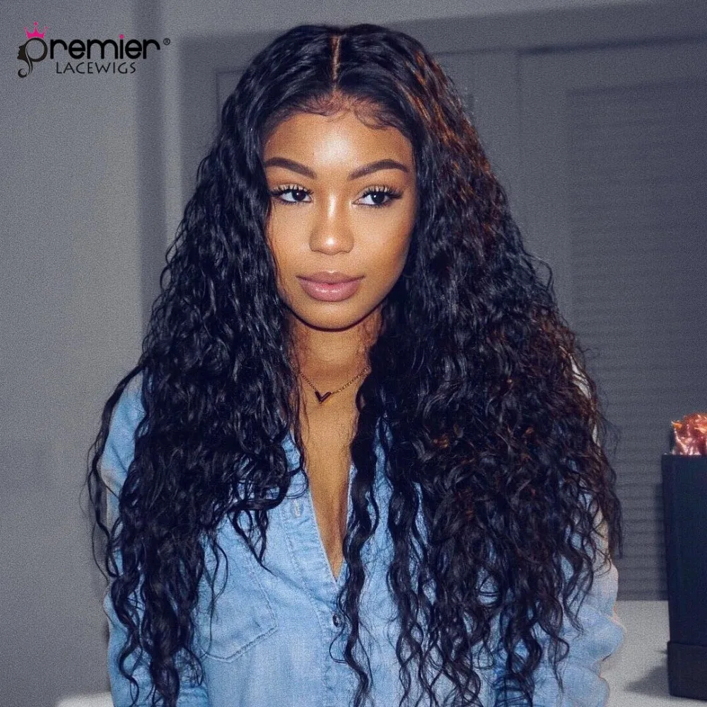 

Premier 20 Inch Advanced Bleached Knots Pre Plucked 13x6 Curly Human Hair Lace Frontal Wig with Baby Hair