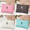 Small order wholesale canvas zipper pouch cosmetic packaging bag travel bag cosmetic with fast shipping