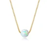 Synthetic Lab Created Stone Opal Gemstone Necklace