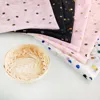 Wholesale peach pink 100% polyester mesh with foil dots fabrics tulle