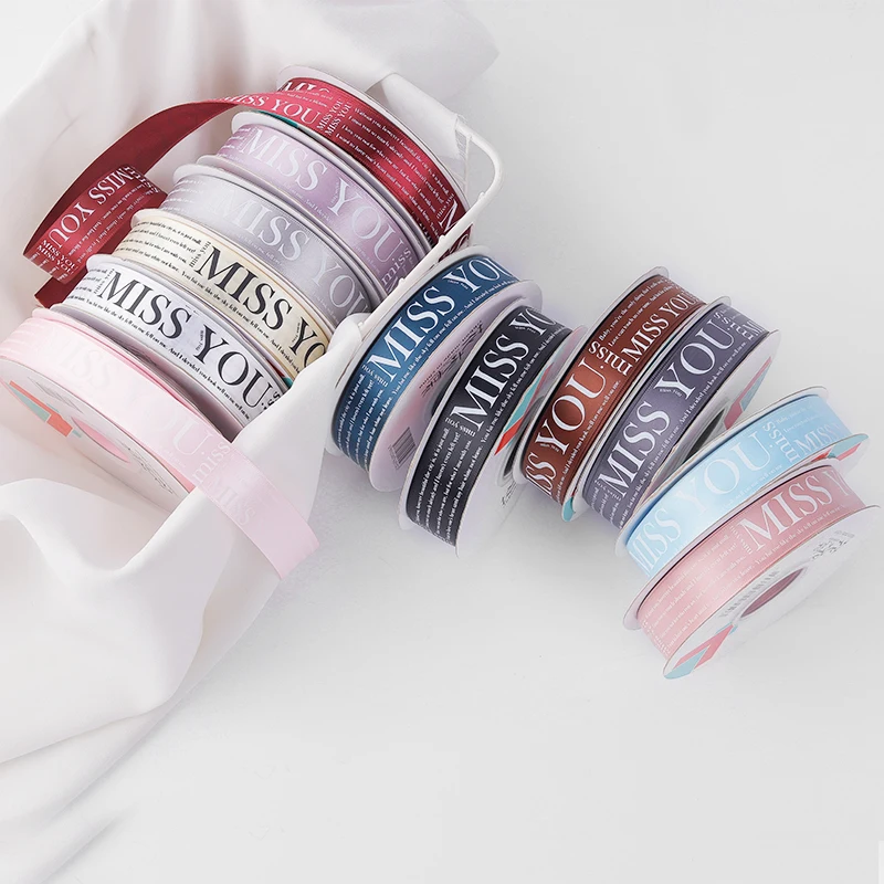 
Wholesale China Factory Custom Printed Satin Ribbon For Flower Wrapping 